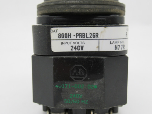 Allen-Bradley 800H-PRBL26R Series F Push Button 240V Red Extended 1NO 1NC USED