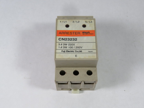 Fuji Electric CN23232 Arrester Surge Protector 3P 3W 220V 1P 3W 100/200V USED