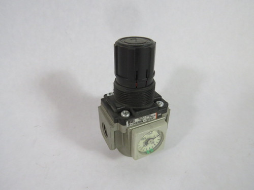 SMC AR25-N02EH-Z Modular Regulator w/ Gauge 1/4"NPT 125PSI USED