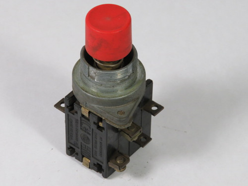 General Electric CR2940UJ403C Push Button 2NO 2NC Red Extra Long Button USED