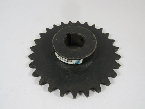 Tsubaki 60B27F-1-3/8 Sprocket 6.7" OD  1-3/8" Bore 27 Teeth USED