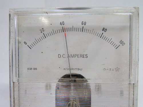 Kyoritsu KM-86 Gauge 0-100 DC Amperes USED