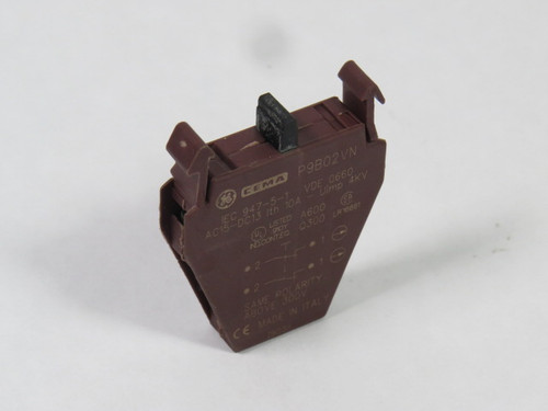 General Electric P9B02VN Contact Block 2NC USED