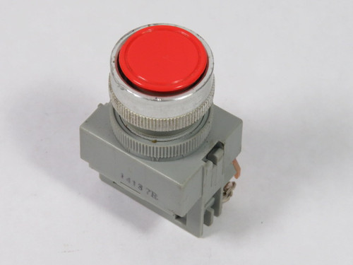 IDEC ABW101-R Push Button125VAC 5A 1NC Red Flush USED