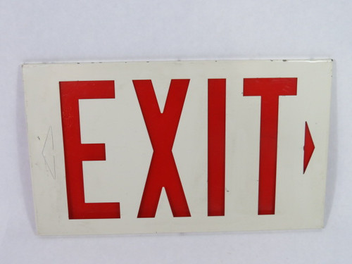 Generic EXIT Sign w/ Red Backing 12-3/4"LX7-1/2"HX1/8"W USED
