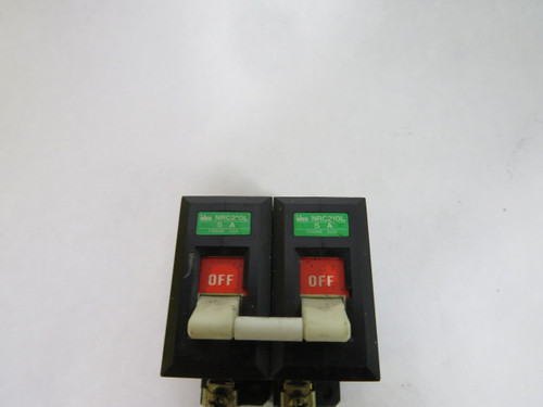 IDEC NRC-210L-5A-AA Time Delay Mini Circuit Breaker 5A 250V 2 Pole USED