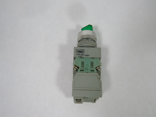IDEC ASLW29920-G-6V Green Illuminated Selector Switch 6V 2NO USED