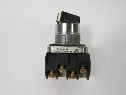 Furnas 52SA2AABA1 Series F Selector Switch 1NO/1NC 2-Position USED