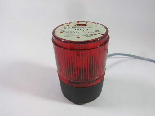 Telemecanique XVAL34 Red Stack Light w/ Base & Cap 240V 7W No Bulb USED