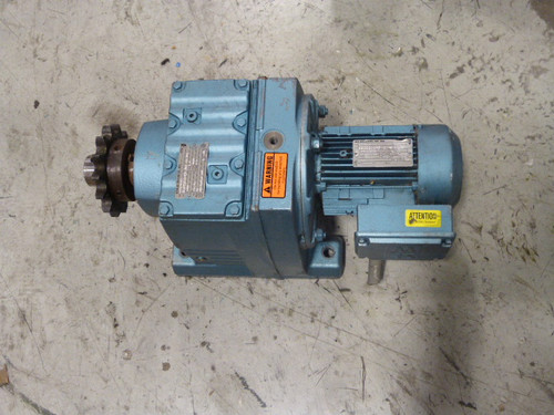 Sew-Eurodrive AC Gearmotor 216.54:1 6030 lb-in 1HP 1700RPM 330/575V TEFC USED