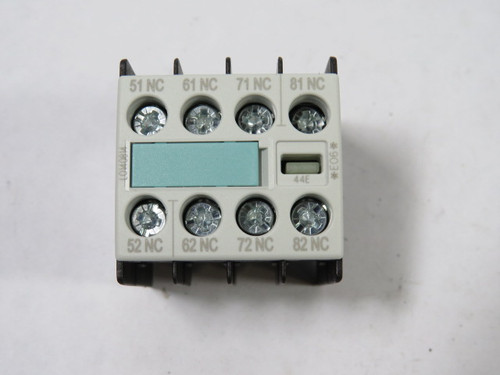 Siemens 3RH1911-1GA04 Auxiliary Switch Block 4NC 10A 690V ! NEW !
