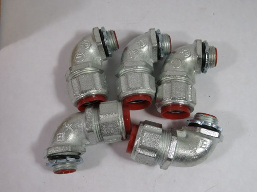 Nesco 491S 1/2" 90DEG Liquid Tight Connector 5-Pack ! NEW !