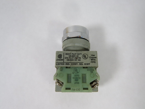 IDEC ABW111 Non-Illuminated Push Button 1NO/1NC No Button USED