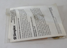 Simplex 0748218 REV. F. Replacement Hardware & Keys 2099 Ser Action ...