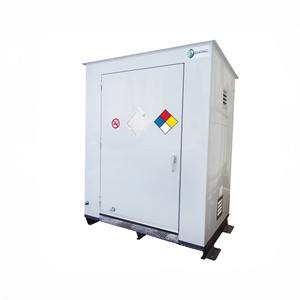 5'x5'x9' H Steel HazMat Storage Building, Non-Combustible, White (9502-WH)