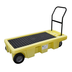 2 Drum Poly Spill Cart All-Terrain, Yellow (5200-YE-A)