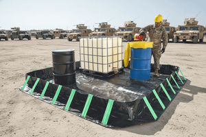 Ultra-Containment Berm® Compact Model, PVC, Black & Green