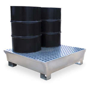 Ultra-Spill Pallet® Steel Model P4, 4 Drum, Gray