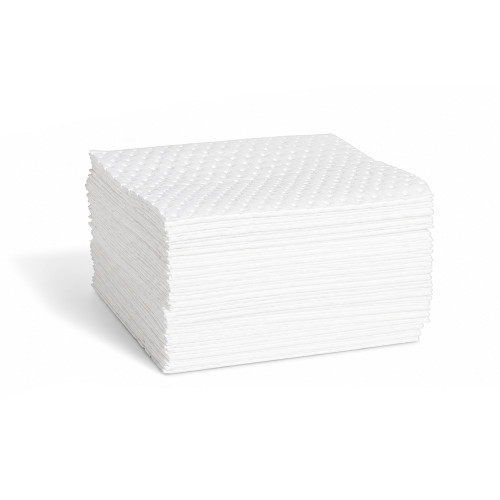 Oil Only Fine Fiber Sorbent Pads, White