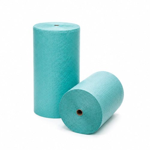 Hazmat Fine Fiber Bonded Sorbent Roll,  Green