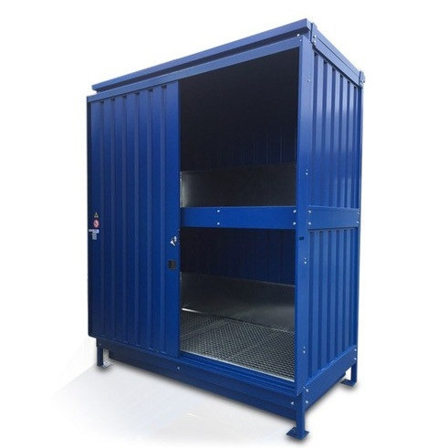 Steel 4 IBC Containment Shed, Blue