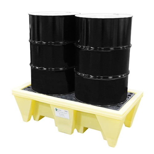 2 Drum Poly Spill Pallet, Yellow (5253-YE)