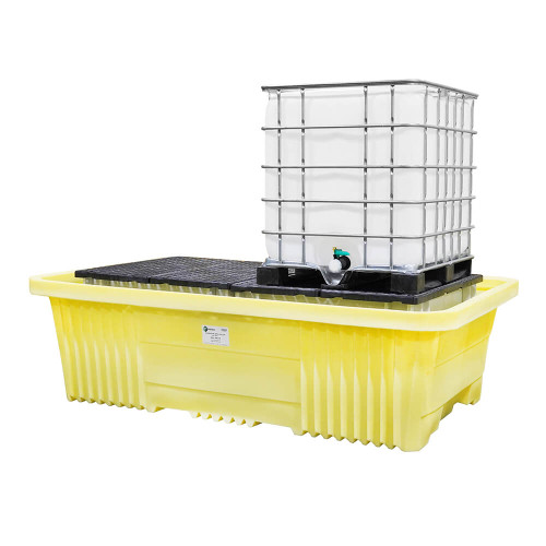 Double IBC Tote Spill Pallet XL, Yellow (5480-YE)