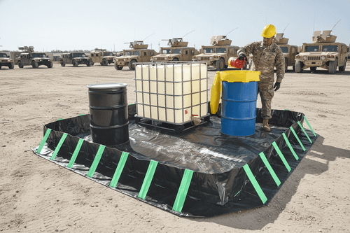Ultra-Containment Berm® Compact Model, Copolymer 2000, Black & Green