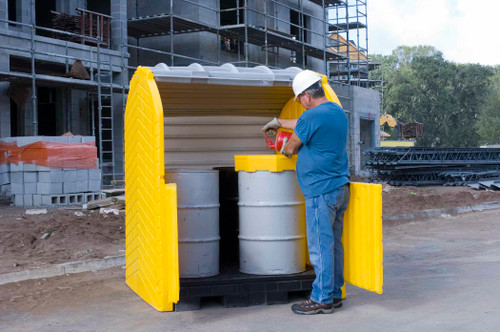 Ultra-Hard Top Spill Pallet®, P4 Plus - 4 Drum, Yellow