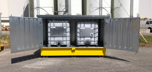 Ultra-Twin IBC Hard Top, Steel Model, Yellow & Gray