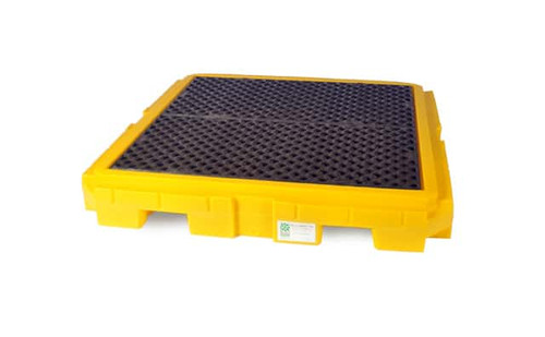 Ultra-Spill Pallet® Plus Model P4, 4 Drum, Yellow