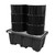 2 Drum Nestable Spill Pallet, Black (5222-BD)