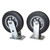 8" Solid Rubber Wheel Kit for Totes, Black