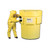 600 Gallon Poly-Overpack Drum, Yellow (1051-YE)