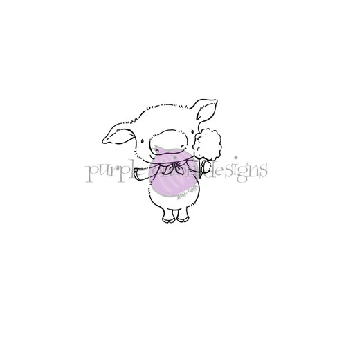 Stacey Yacula Studio Pinky Pig With Cotton Candy Ice Cream Purple Onion Designs