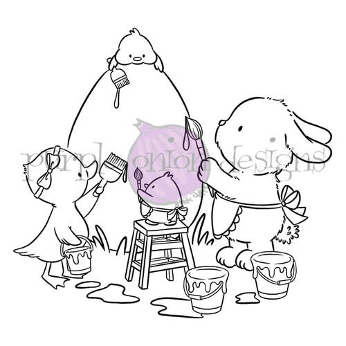 Chilliegraphy - Eggstravaganza (bunny, duck & chicks painting egg)