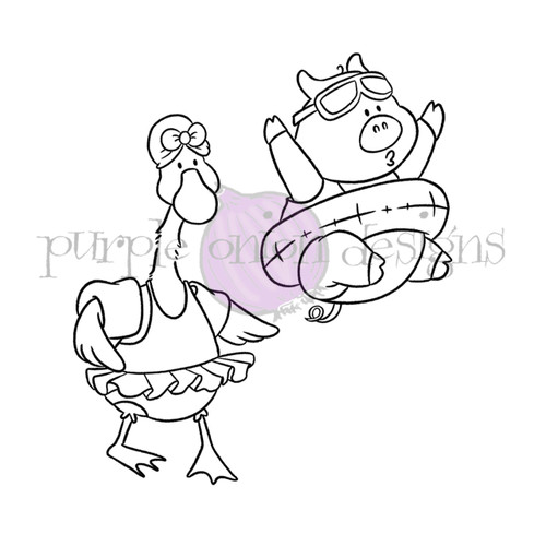 Chilliezgraphy - Swim Buddies (Goose & pig)