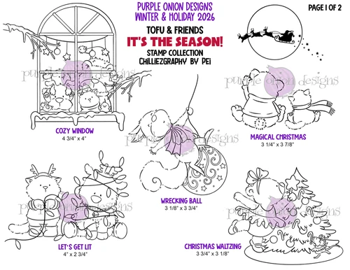 Chilliezgraphy by Pei - It's the Season! bundle (11 stamps and 5 coordinating sentiments)