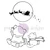 Chilliezgraphy by Pei - Magical Christmas (bear & kitten waving to santa)