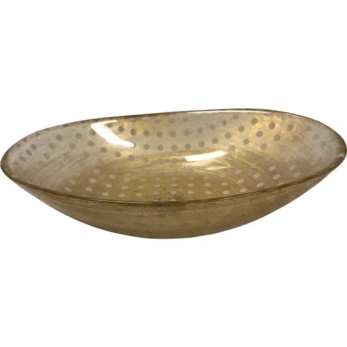 Gold Polka Dot Glass Bowl By Vietri