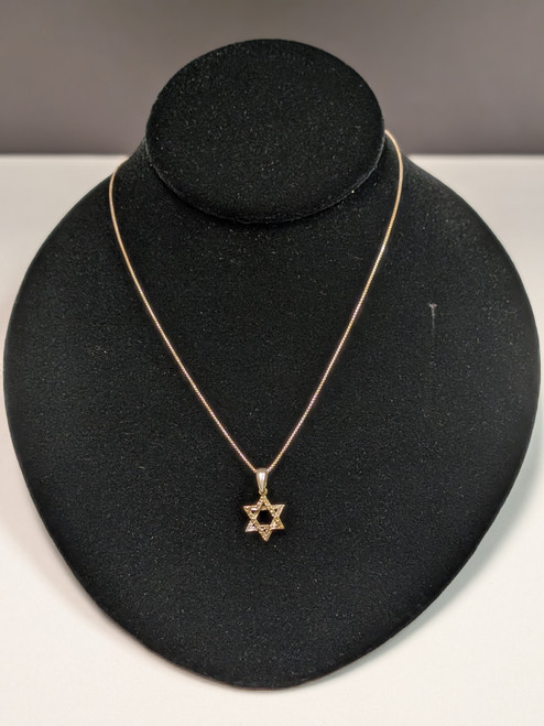 Two-Tone Layered Star of David Necklace – Gold & Silver Geometric Pendant