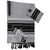 Tallit Set Elia - Wool Black on Gray with Silver by Gabrieli