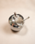 Apple-Shaped Honey Dish with Spoon - Silver Plated