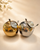Gold Apple-Shaped Honey Dish with Spoon
