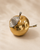 Gold Apple-Shaped Honey Dish with Spoon