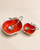 Red Apple-Shaped Honey Dish with Spoon - Small