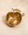 Gold Apple-Shaped Honey Dish with Spoon