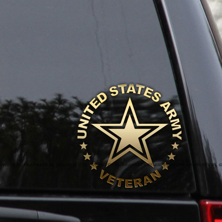 US Army Veteran Retired Vinyl Decal Sticker