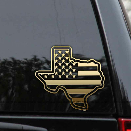 Texas American Flag Vinyl Decal – Lone Star State Outline Sticker