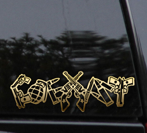 Flawless Vinyl Decal Stickers Coexist Weapons Vinyl Decal Sticker